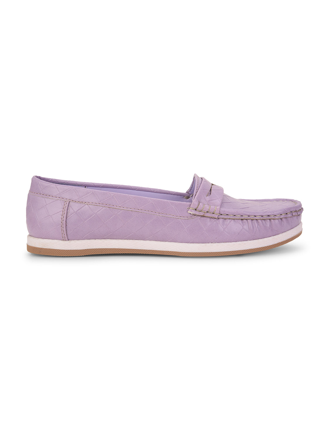 Bata Women Purple Casual Slip-on Moccassins - Purple - View 2