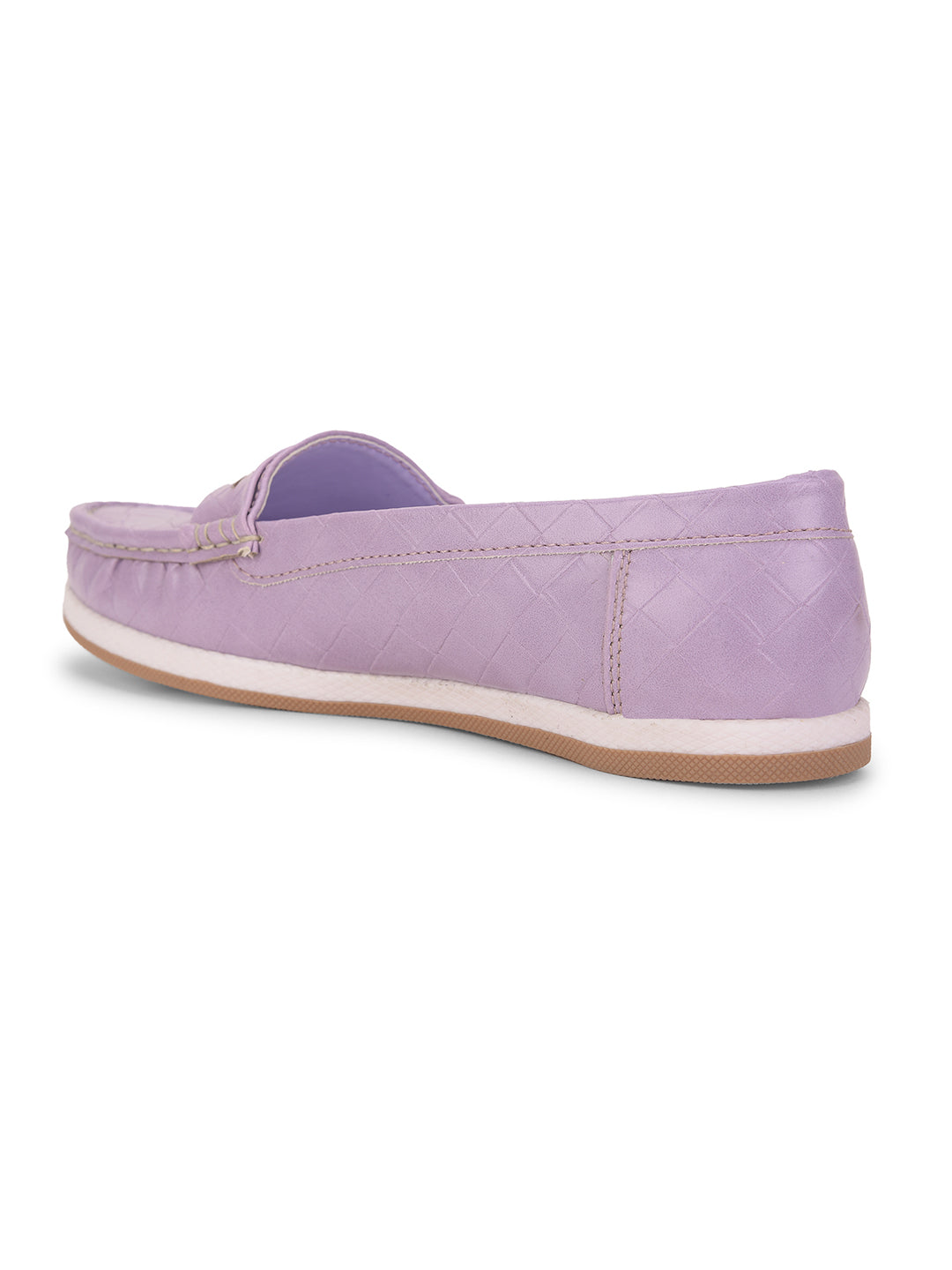Bata Women Purple Casual Slip-on Moccassins - Purple - View 3