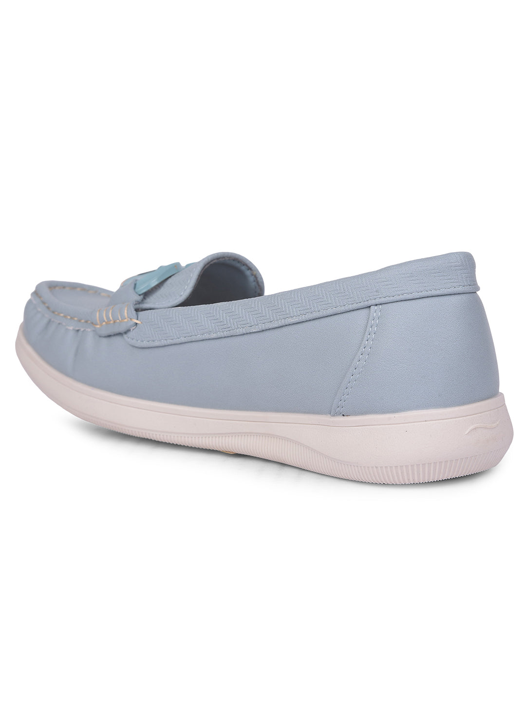 Bata Comfit Women Light Blue Casual Slip-on Moccassins - Light Blue - View 3
