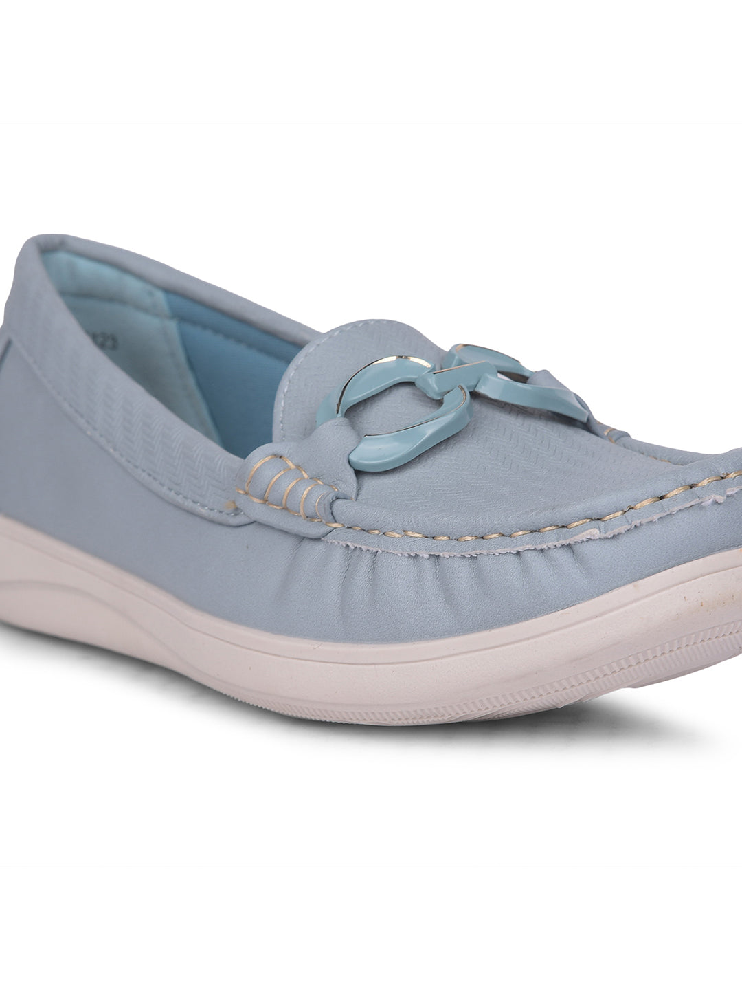 Bata Comfit Women Light Blue Casual Slip-on Moccassins - Light Blue - View 5