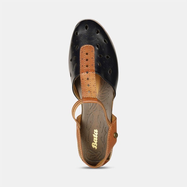 Bata Women's Blue Flat Ballerina Shoes Bata