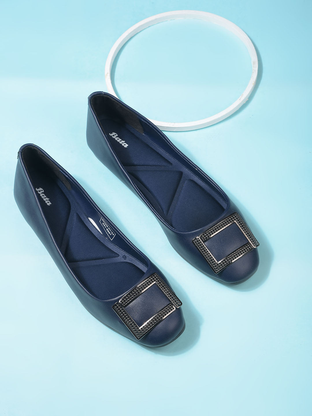Bata Women Navy Blue Casual Ballet Flat - Navy Blue - View 6