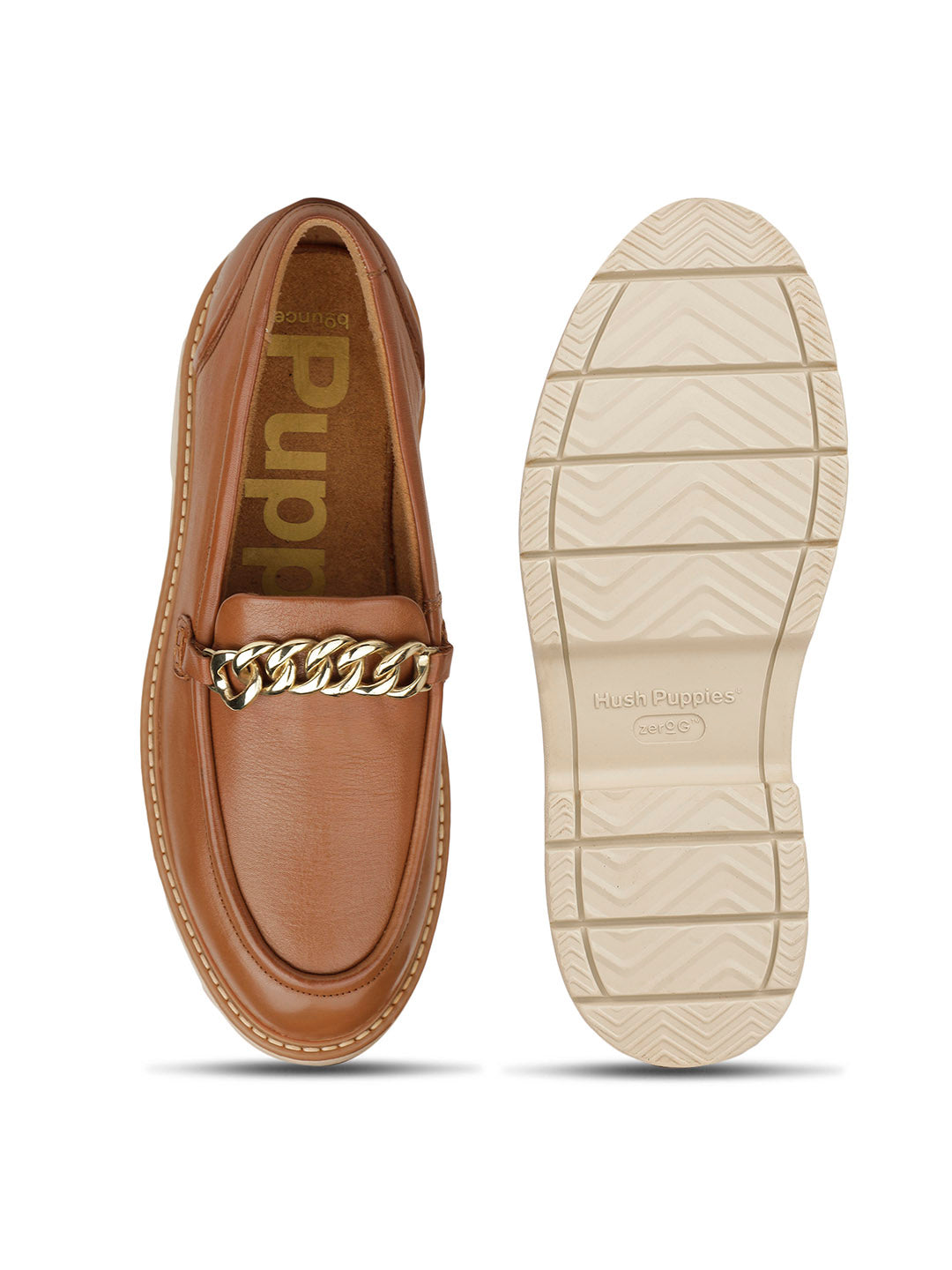 Hush Puppies Women Tan Casual Slip-on Loafers - Tan - View 4