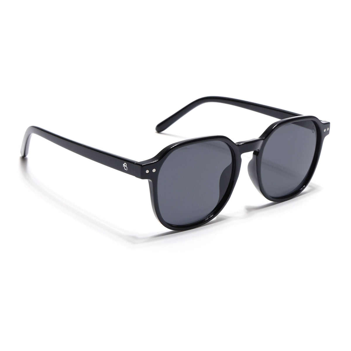 Eyejack Black Round Sunglasses for Men and Women - Style 1192 - view 2