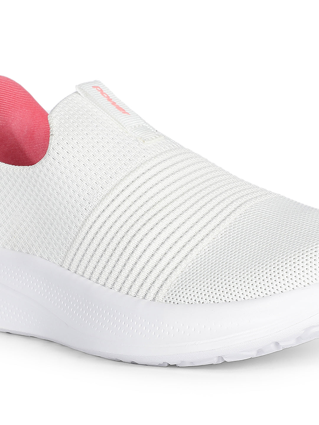 Power Women White Slip-on Sports Shoes - White - View 5