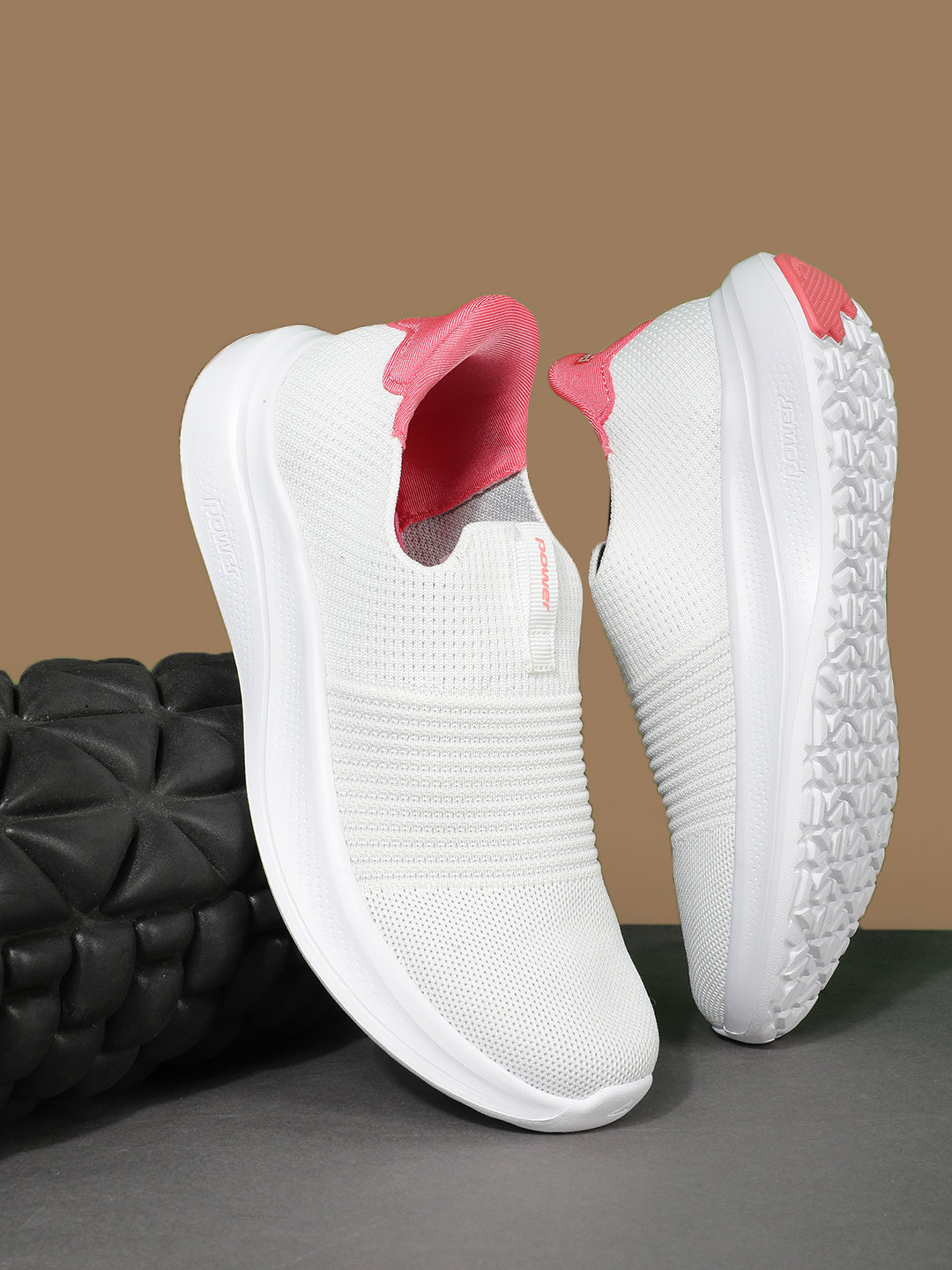 Power Women White Slip-on Sports Shoes - White - View 6