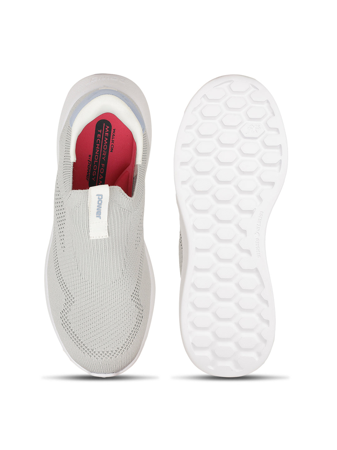 Power Women Grey Slip-on Sports Shoes - Grey - View 4