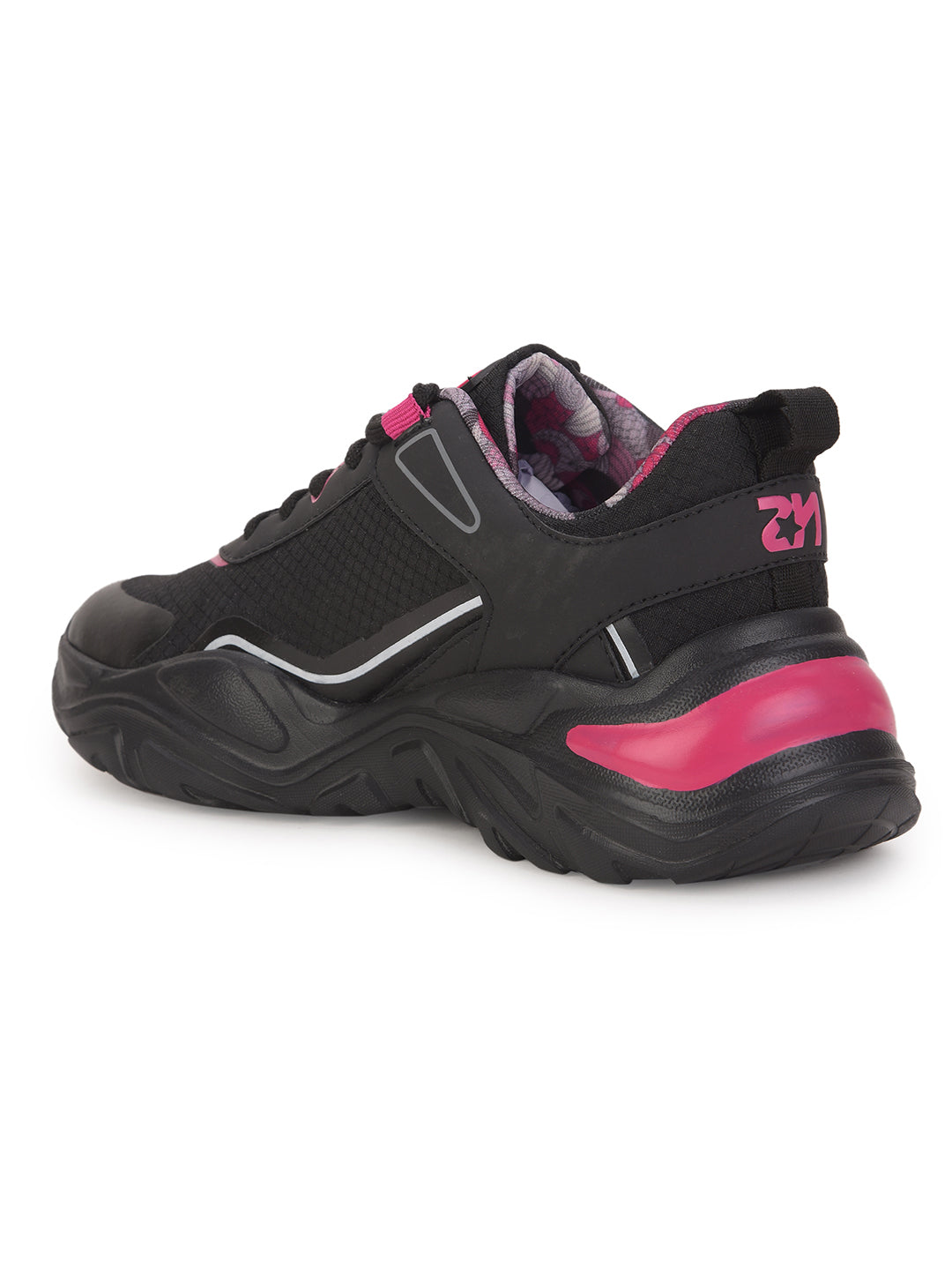 North Star Women's Black Casual Lace-up Sneakers - Black