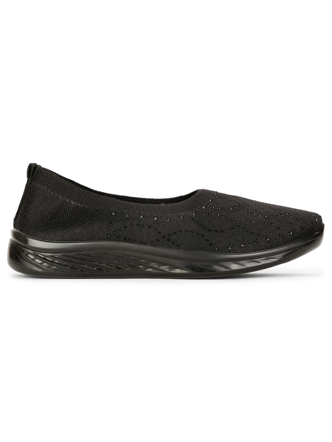 Bata Women Black Casual Slip-on Shoes - Black - View 2
