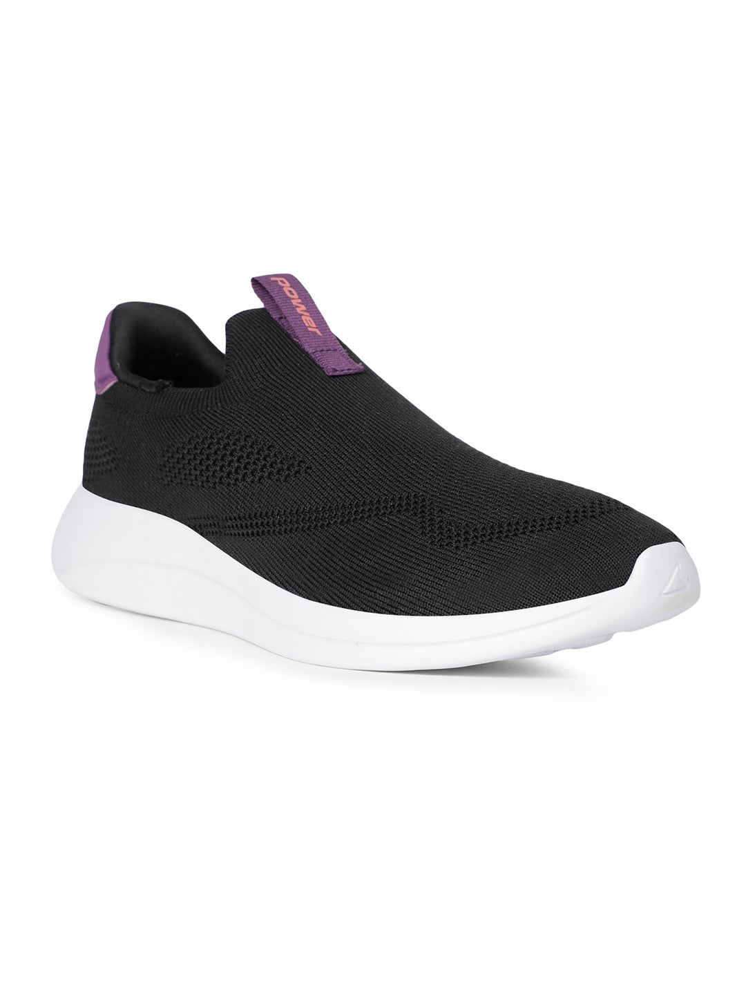 Power Women Black Slip-on Sports Shoes - Black - View 1