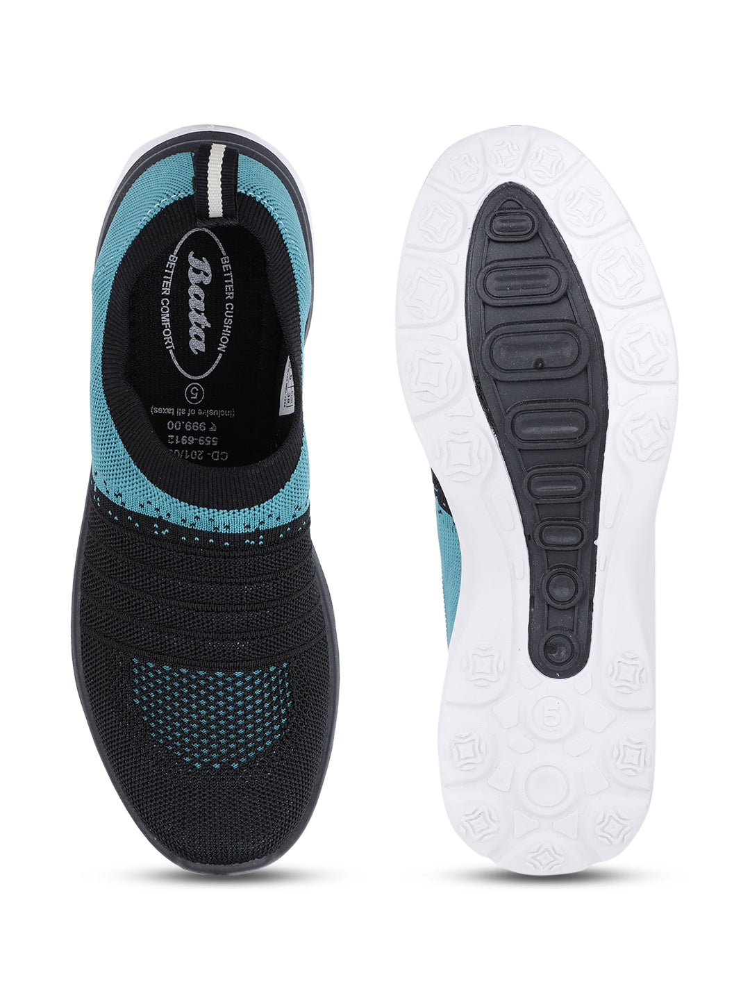 Bata Women Black Casual Slip-on Shoes - Black - View 4