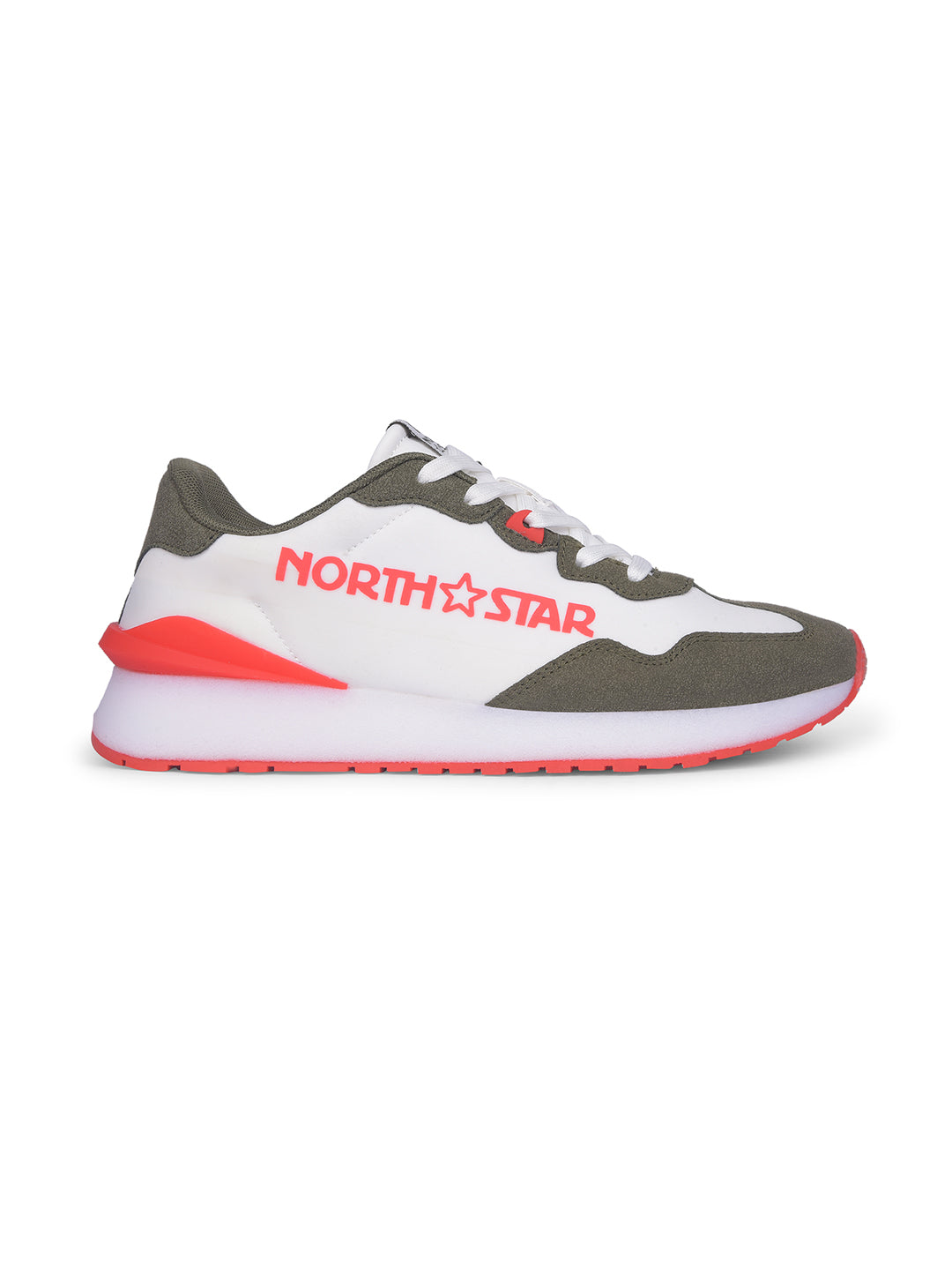 North Star Women Olive Casual Lace-up Sneakers - Olive - View 2