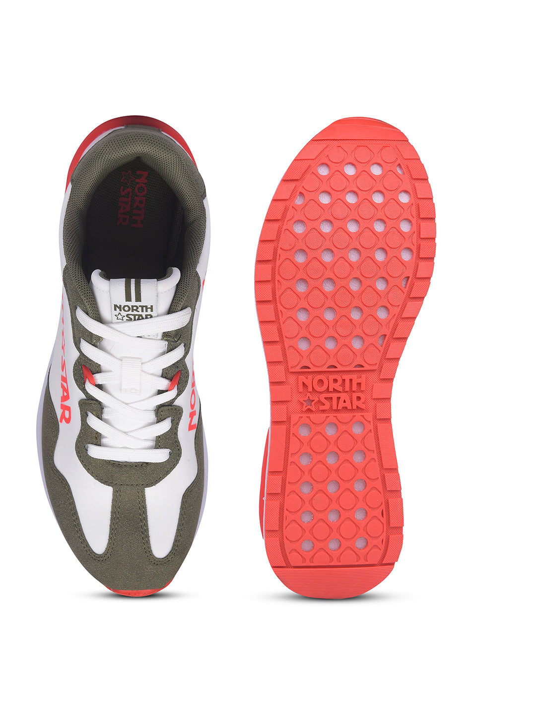 North Star Women Olive Casual Lace-up Sneakers - Olive - View 4