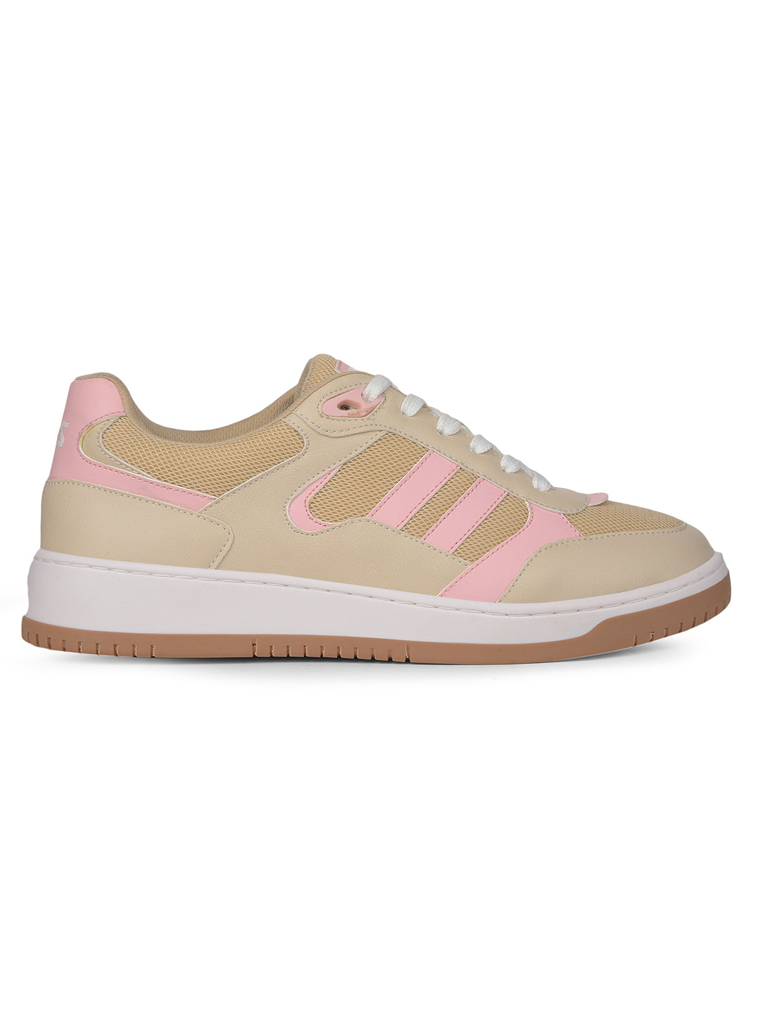 North Star Women Beige Casual Lace-up Sneakers - Beige - View 2