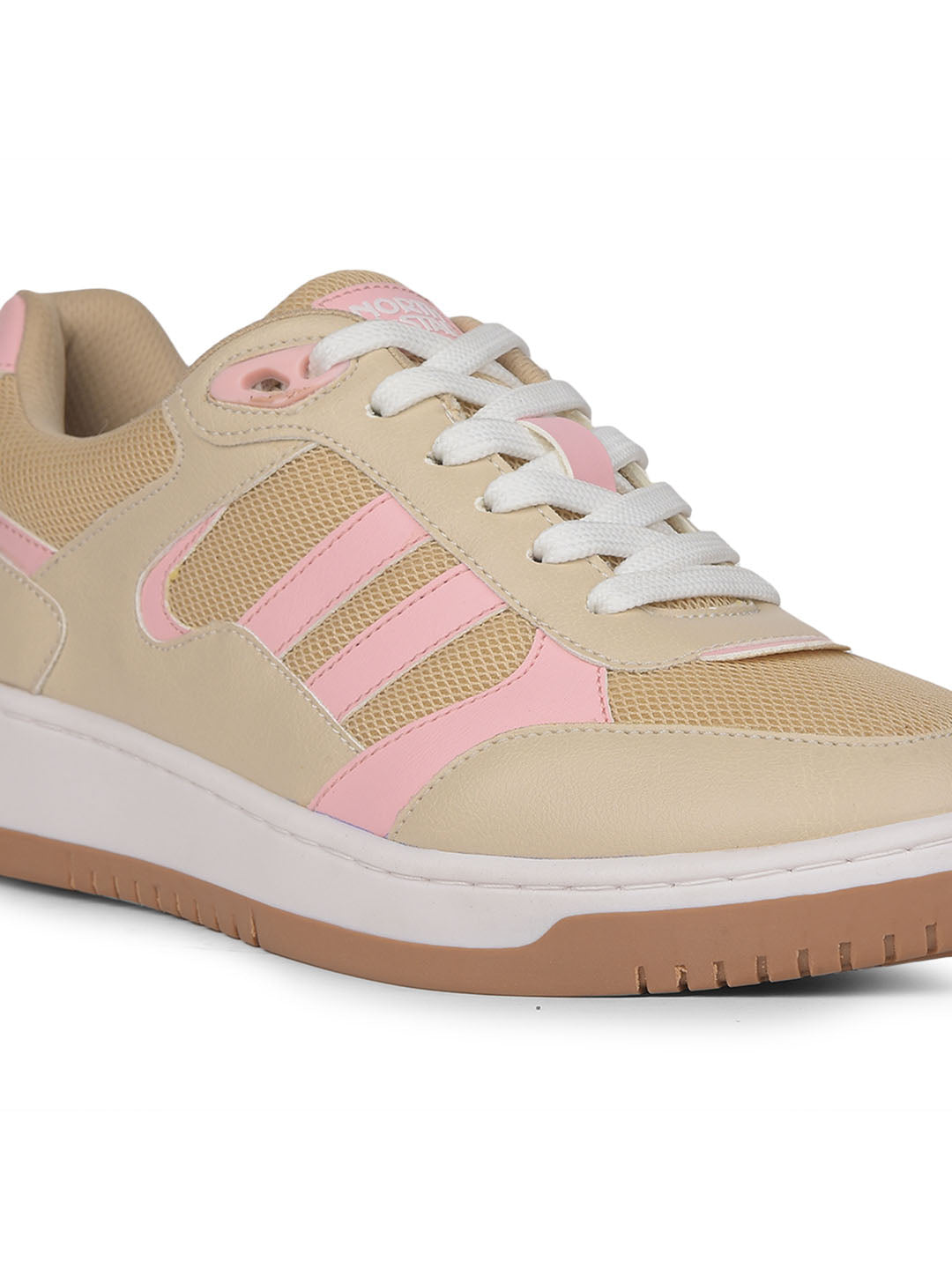 North Star Women Beige Casual Lace-up Sneakers - Beige - View 5