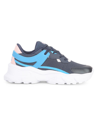 North Star Women's Navy Casual Lace-up Sneakers - Navy