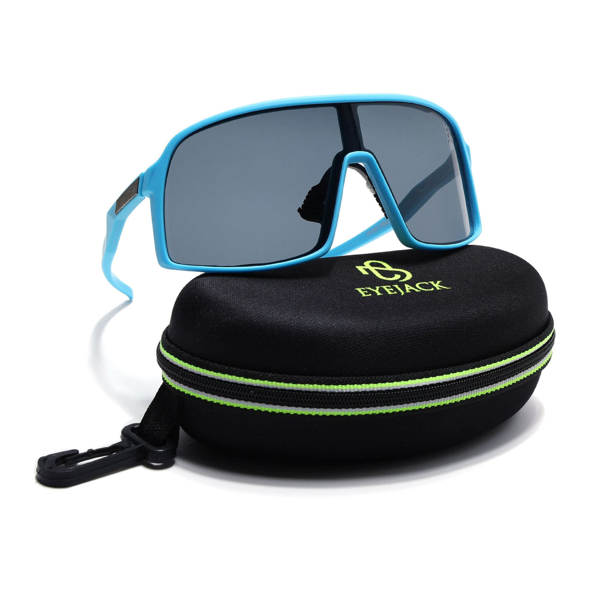 Eyejack Blue Wrap Around Sunglasses for Men and Women - Style 1299 - view 9