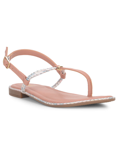 Bata Women Nude Casual Flat Sandal - Nude - View 1