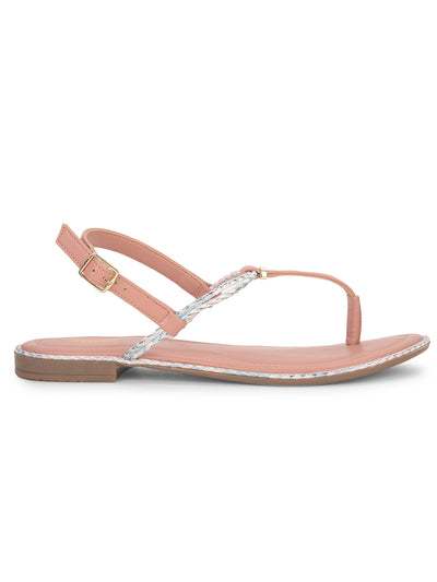 Bata Women Nude Casual Flat Sandal - Nude - View 2