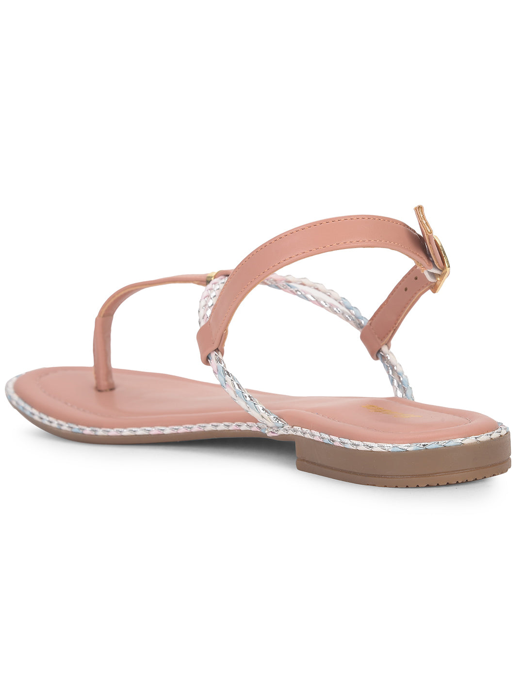 Bata Women Nude Casual Flat Sandal - Nude - View 3