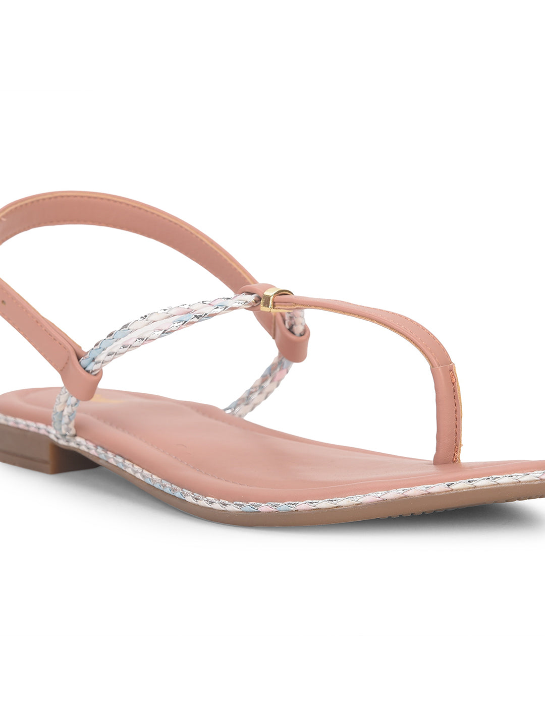 Bata Women Nude Casual Flat Sandal - Nude - View 5
