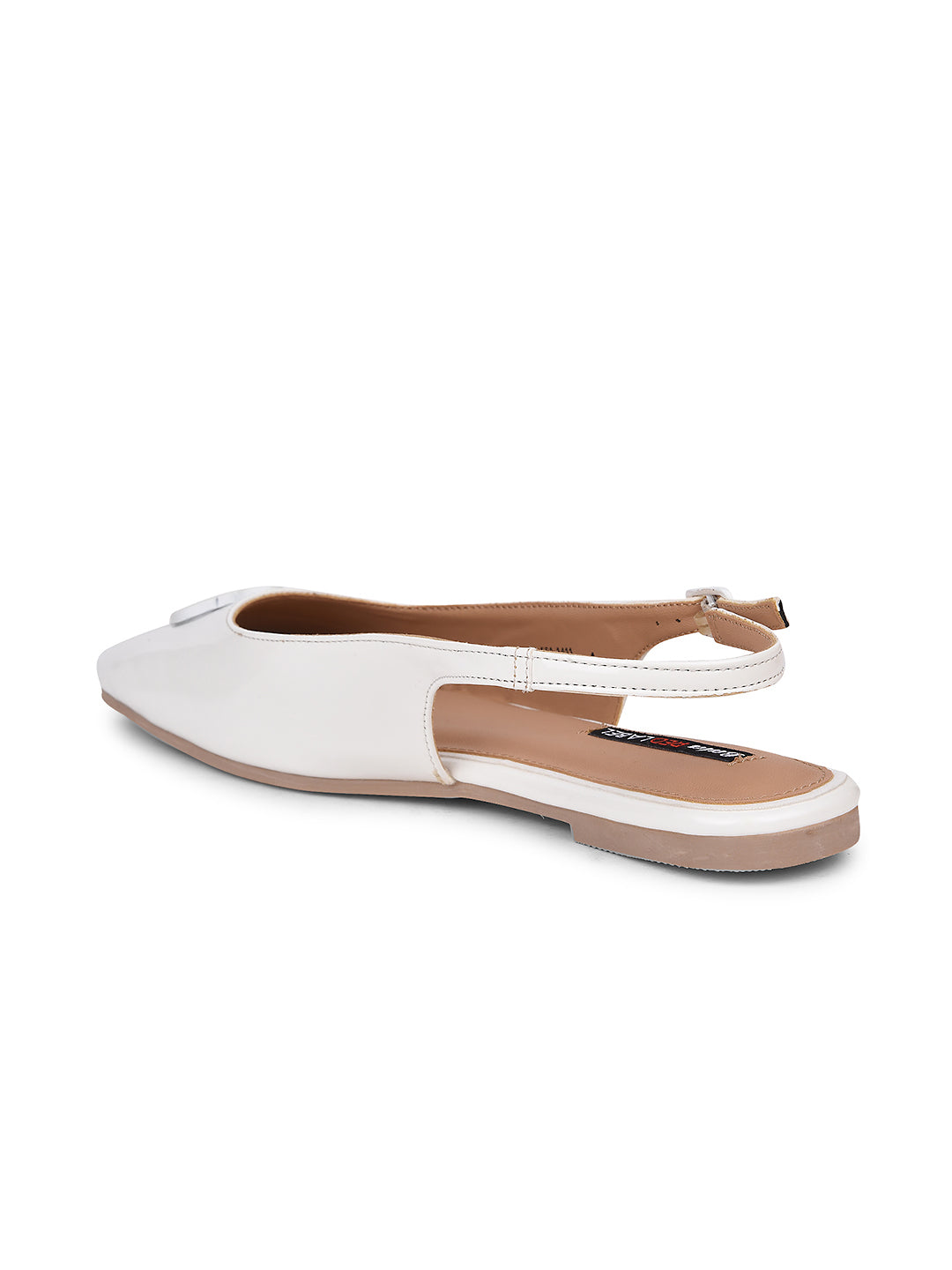 Bata Women White Slingback Flat Sandal - White - View 3