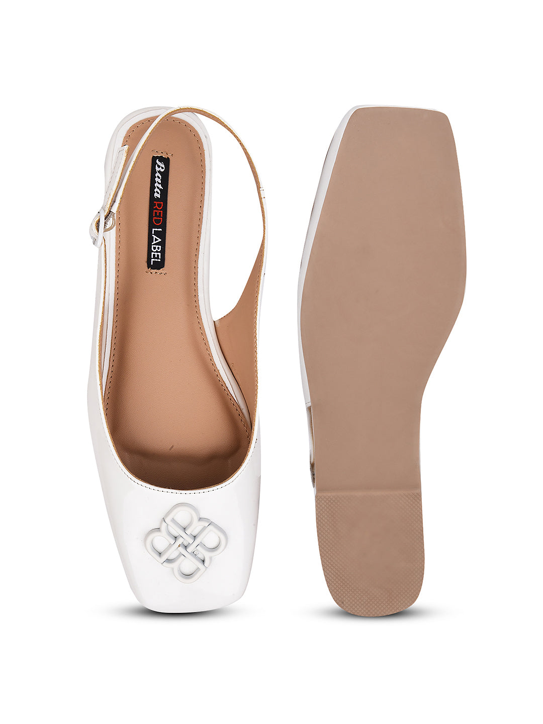 Bata Women White Slingback Flat Sandal - White - View 4