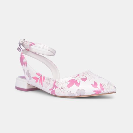 Bata Women Off White Pointed-Toe Block Heel Sandal