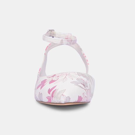 Bata Women Off White Pointed-Toe Block Heel Sandal