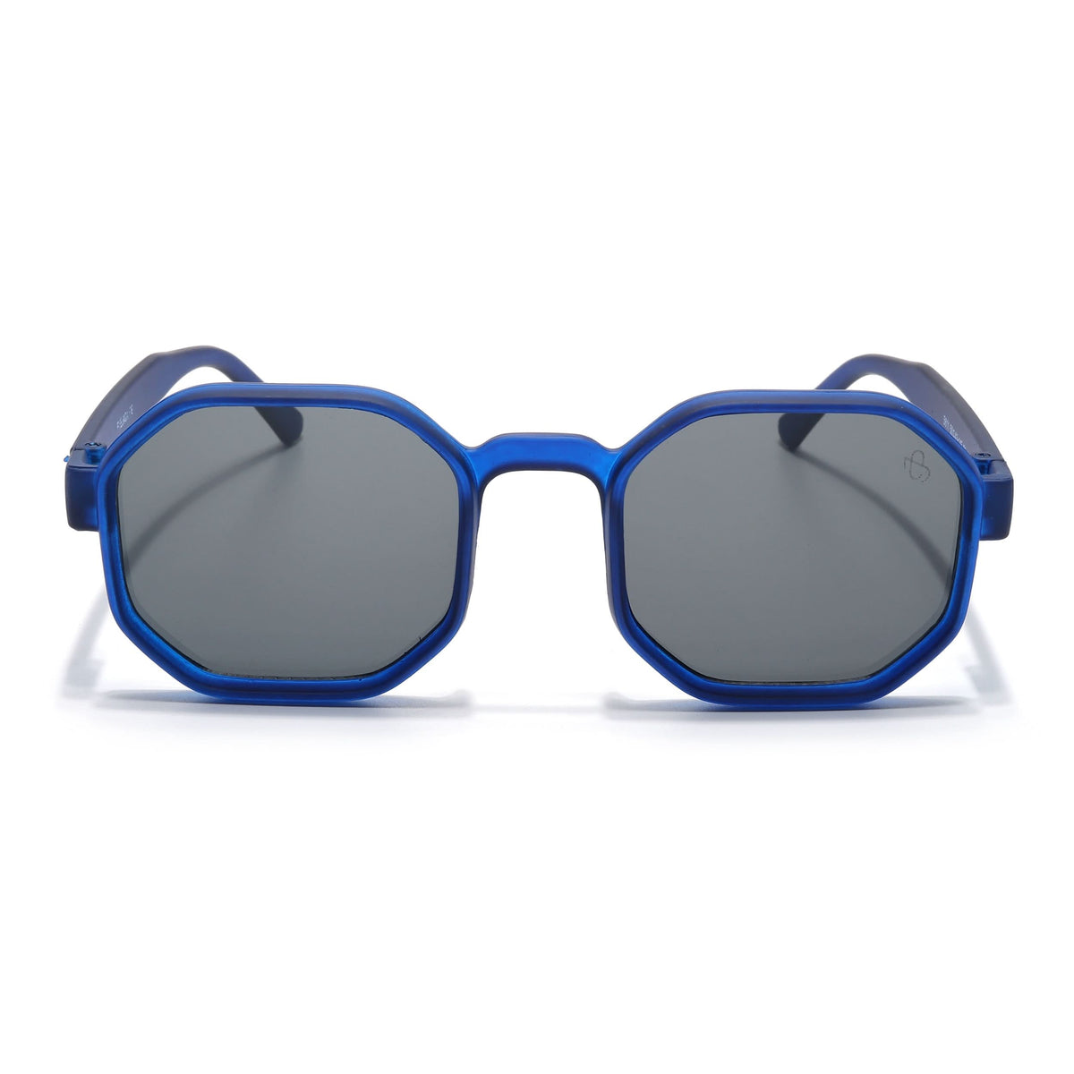 Eyejack Blue Hexagonal Sunglasses for Men and Women - view 4