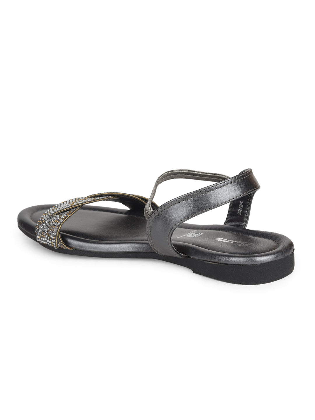 Bata Women Grey Casual Flat Sandal - Grey - View 3