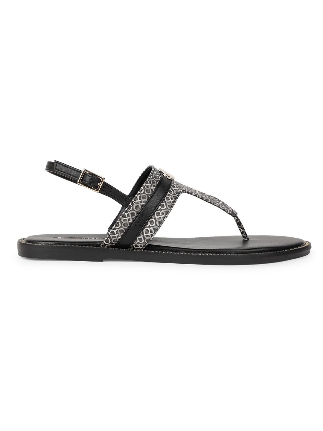 Bata Women Black BackStrap Flat Sandal - Black - View 2