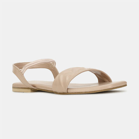 Bata Women Beige Casual Flat Sandal