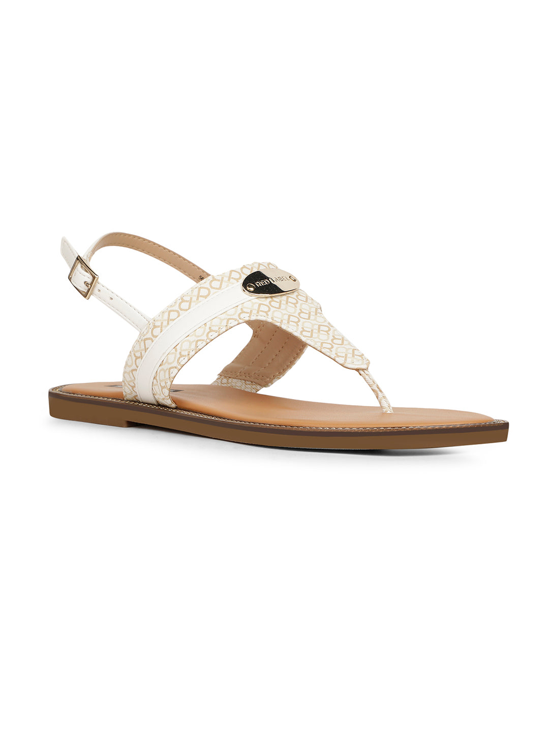 Bata Women Beige BackStrap Flat Sandal - Beige - View 1