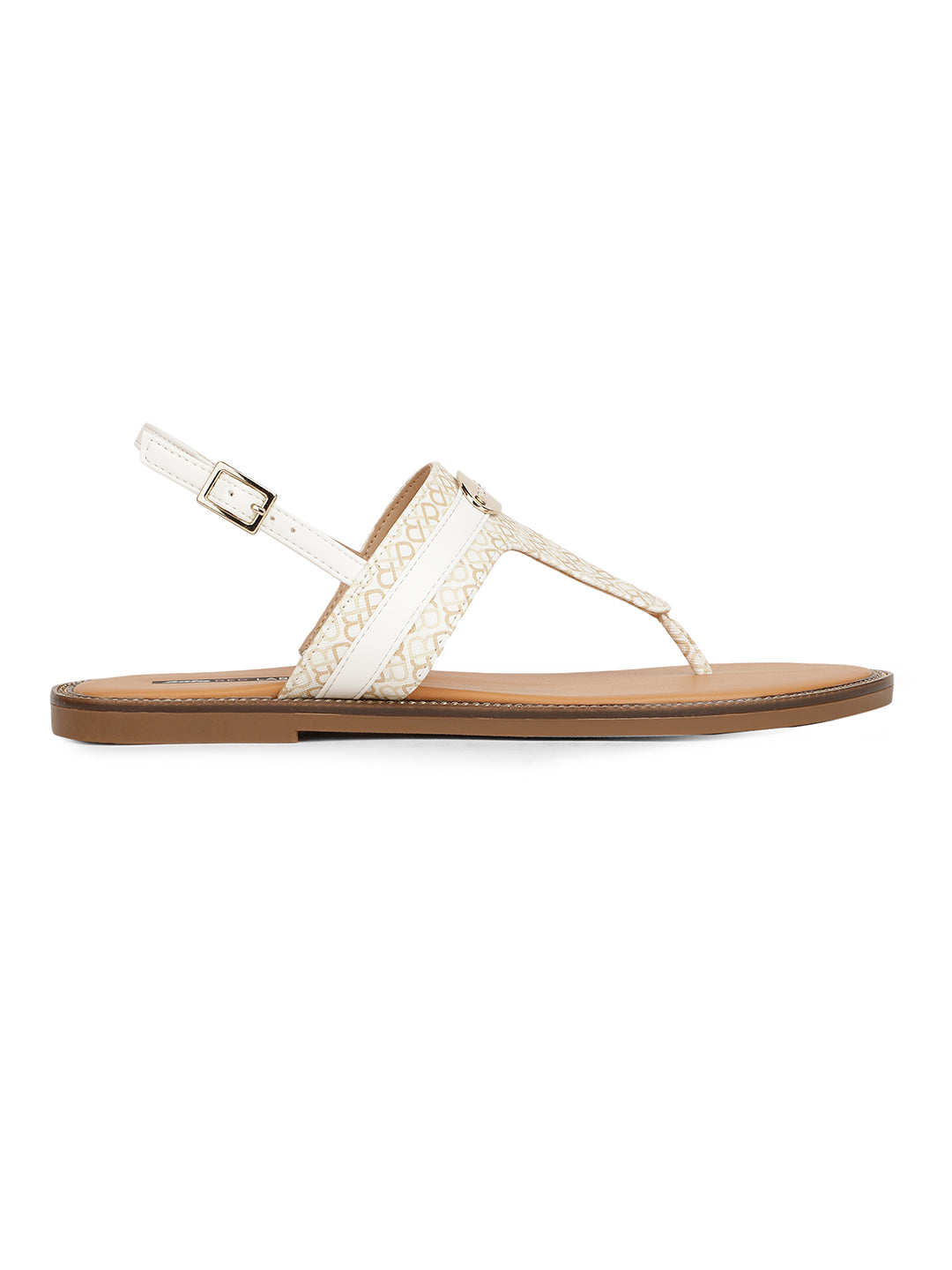 Bata Women Beige BackStrap Flat Sandal - Beige - View 2