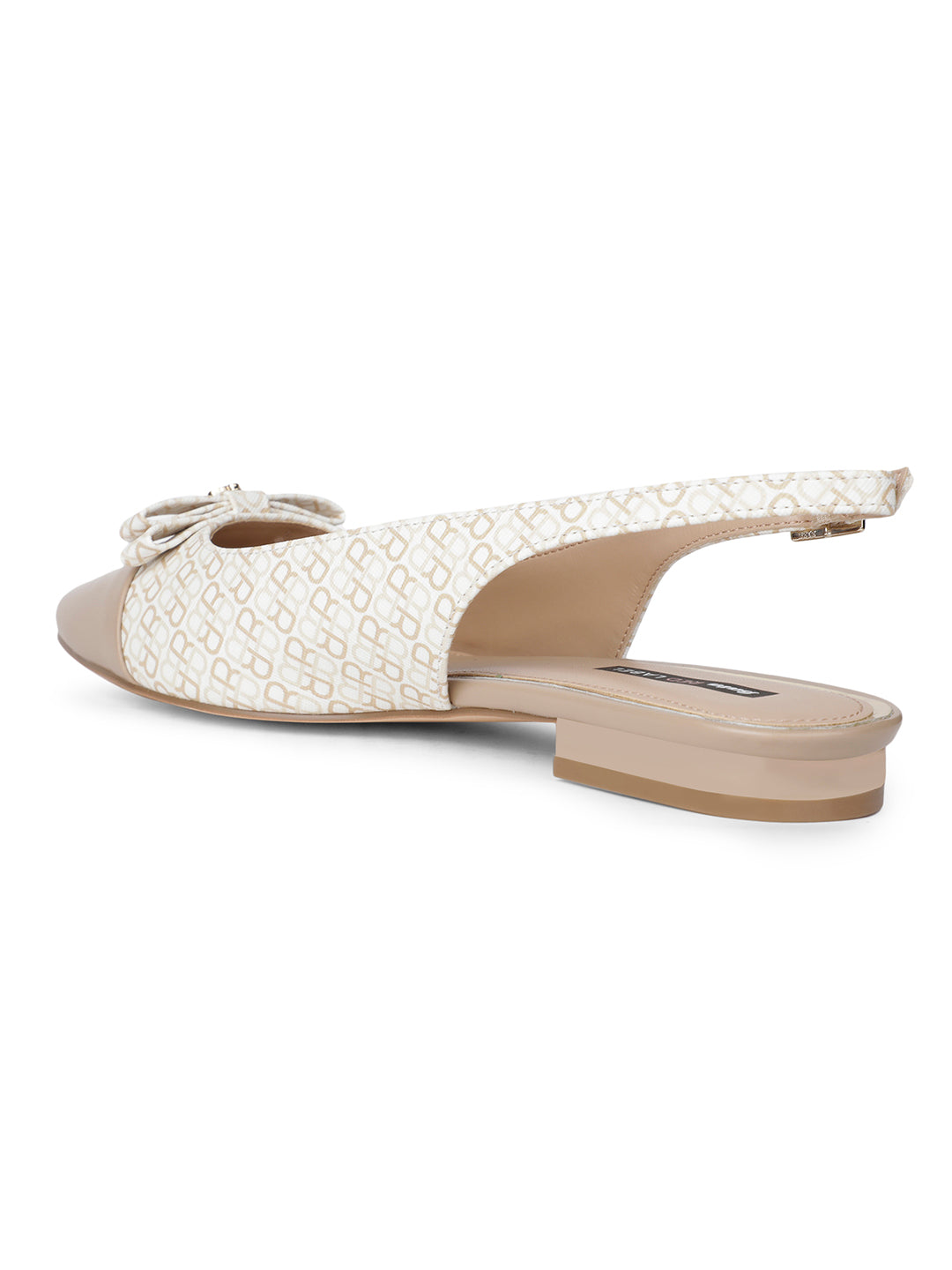 Bata Women Beige Pointed-Toe Slingback Flat Sandal - Beige - View 3