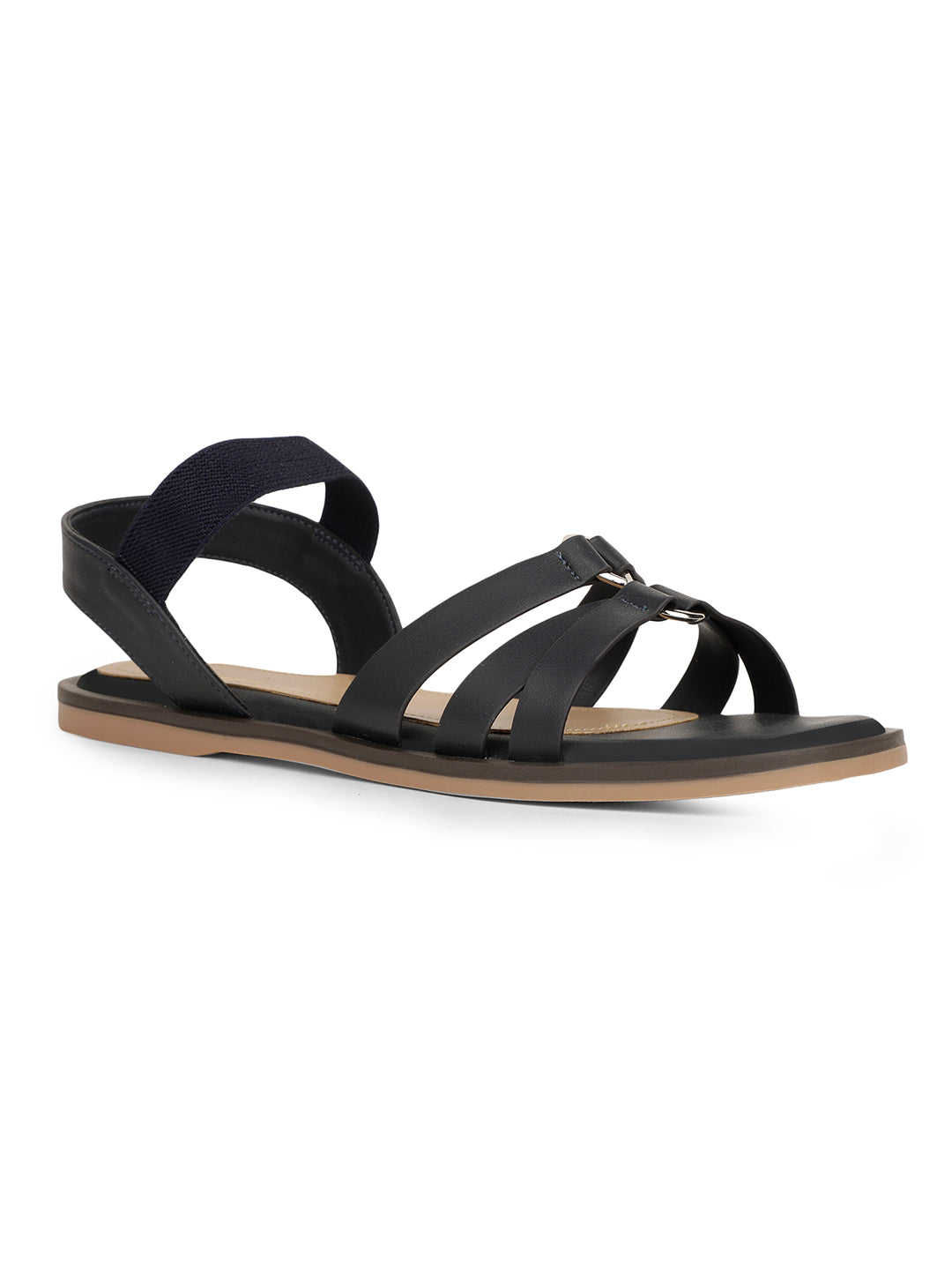 Bata Women Navy Blue Casual Flat Sandal - Navy Blue - View 1