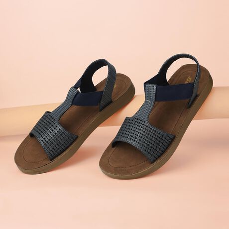 Bata Women Blue Casual Flat Sandal