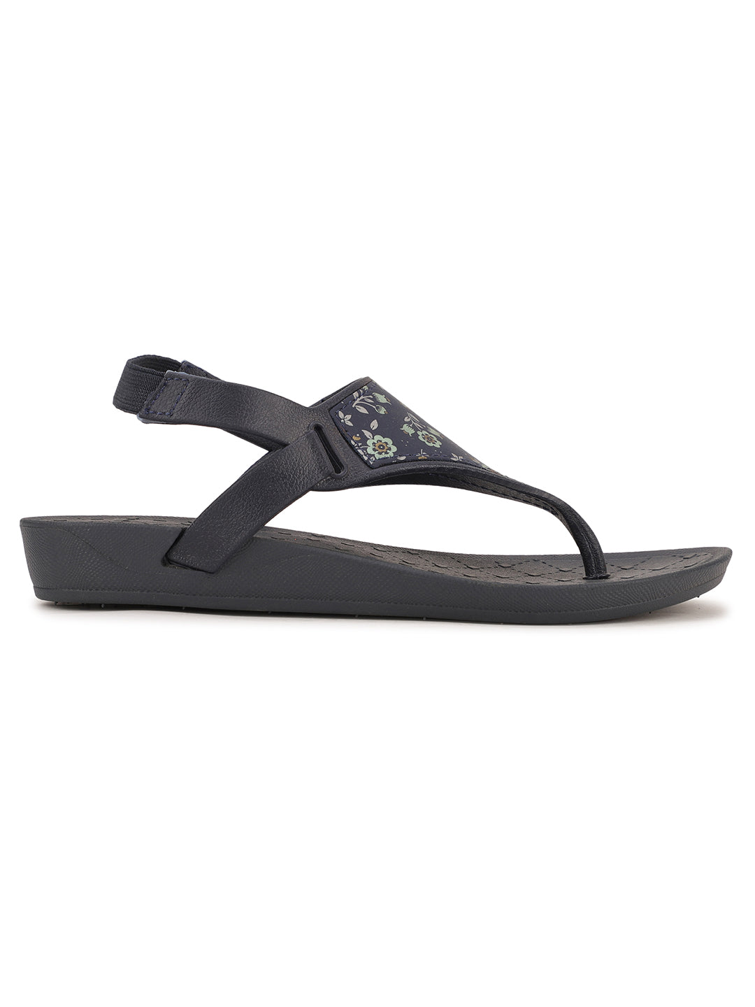 Bata Women Navy Blue BackStrap Flat Sandal - Navy Blue - View 2