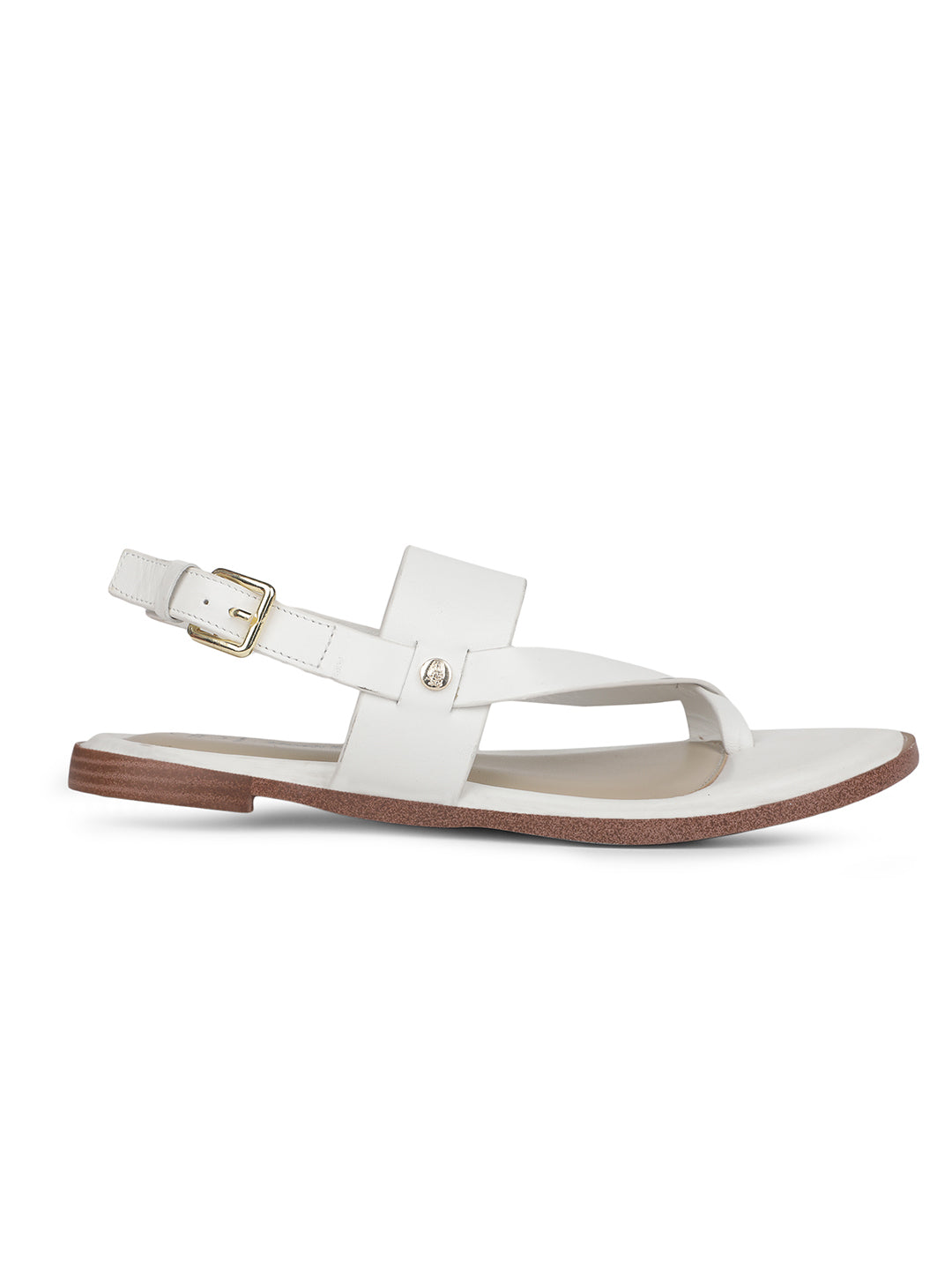 Hush Puppies Women Off White BackStrap Flat Sandal - Off White - View 2
