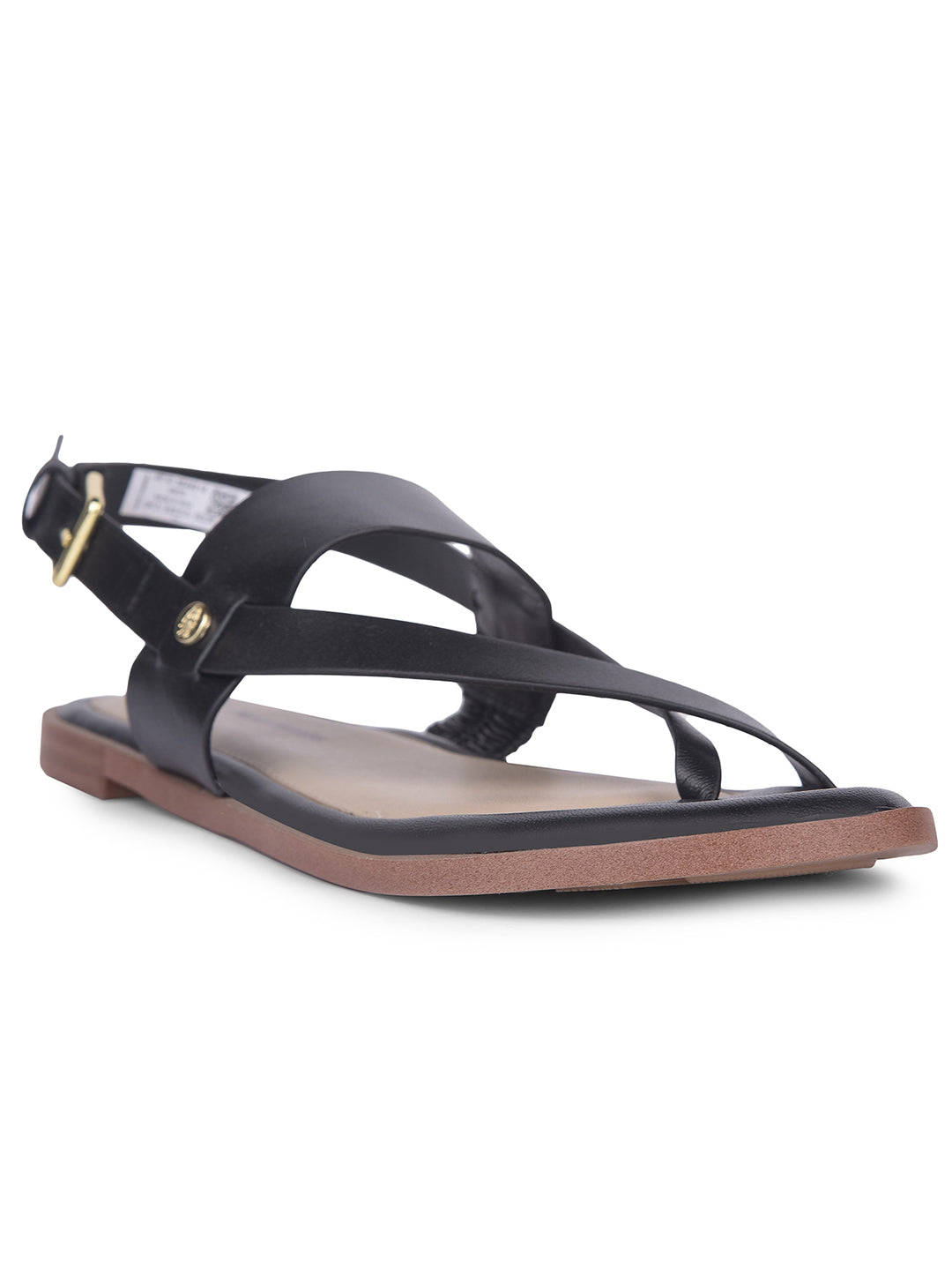 Hush Puppies Women Toe-Ring Flat Sandal - Black - View 1