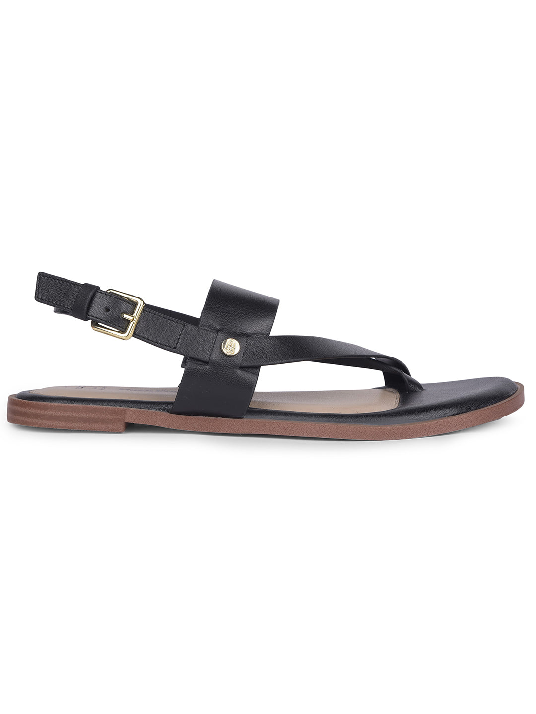 Hush Puppies Women Toe-Ring Flat Sandal - Black - View 2