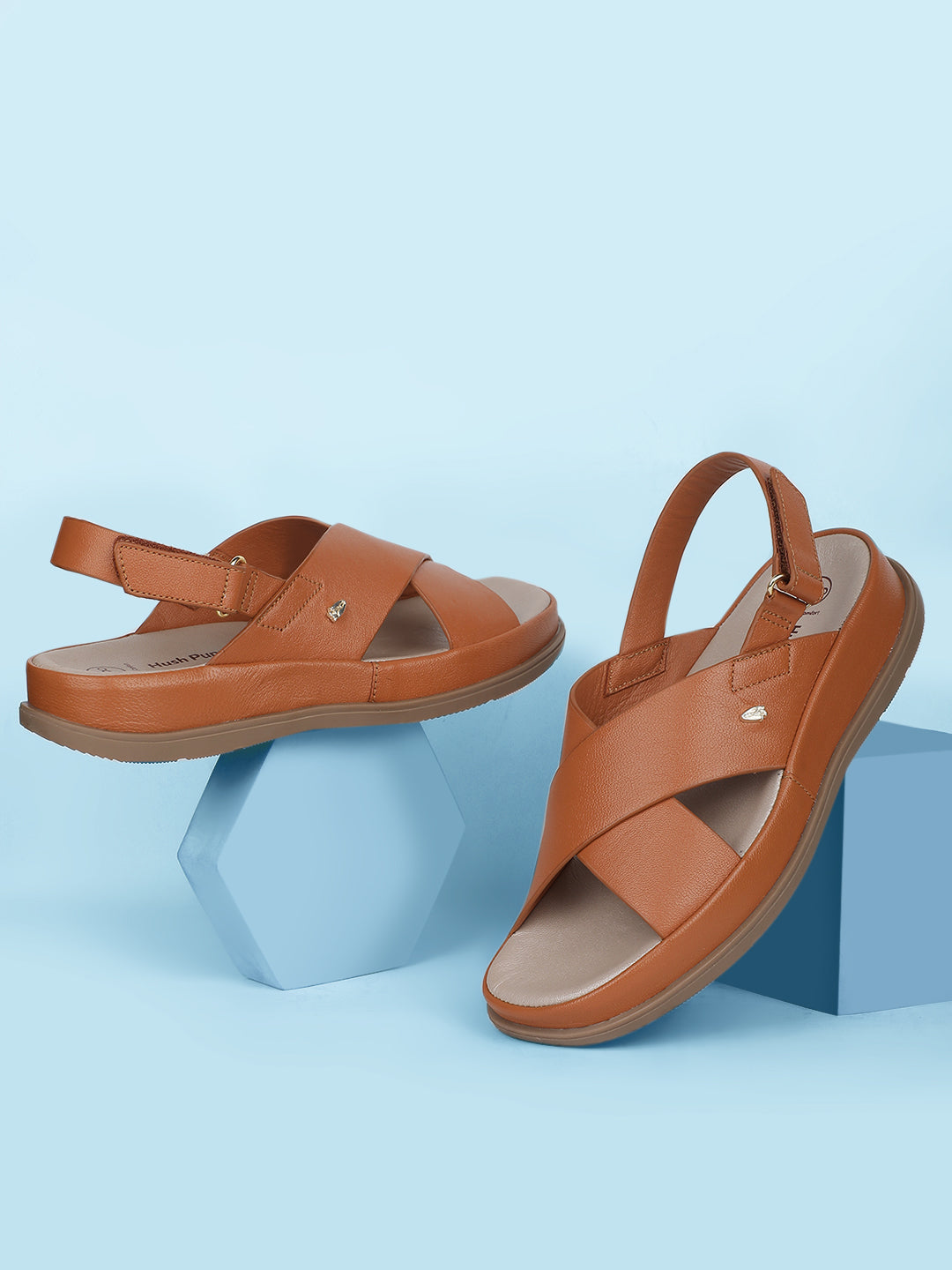 Hush Puppies Women Brown BackStrap Wedge Heel Sandal - Brown - View 6