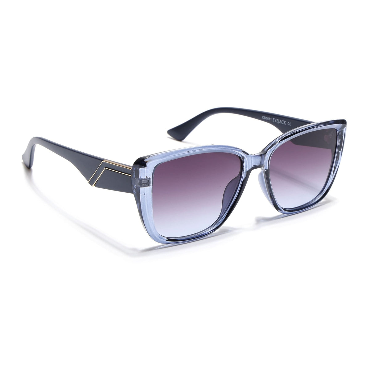 Eyejack Blue Cateye Sunglasses for Men and Women - Style 1263 - view 2