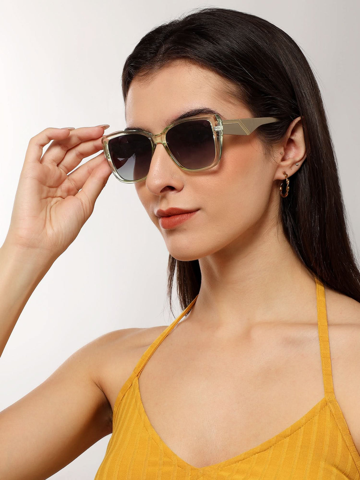 Eyejack Green Cateye Sunglasses for Men and Women - Style 1264 - view 1