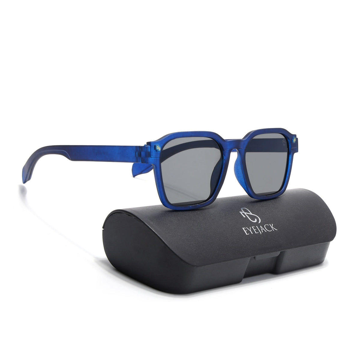 Eyejack Blue Square Sunglasses for Men and Women - Style 1045 - view 7