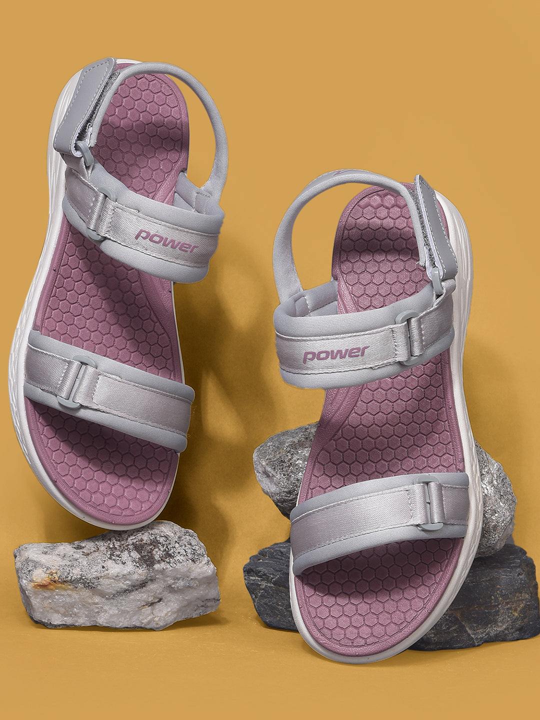 Power Women Pink Casual Cross-Strap Sandal - Pink - View 6