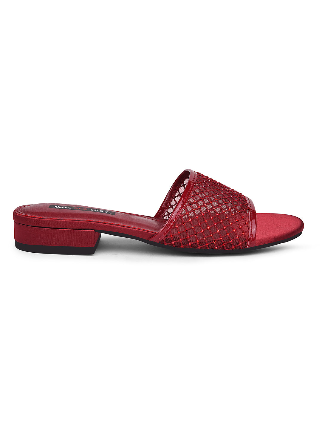Bata Women Maroon Block Heel Mule Sandal - Maroon - View 2