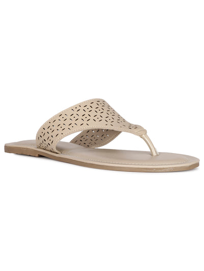Bata Women's Natural Casual Thong Flats - Natural