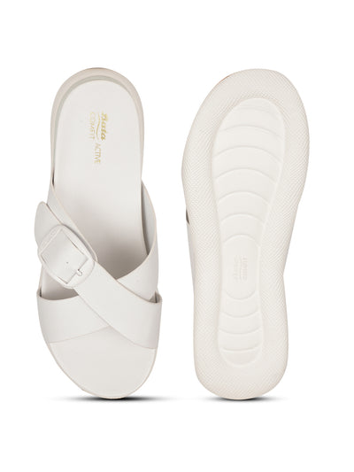Bata Comfit Women White Casual Mule Sandal - White - View 4